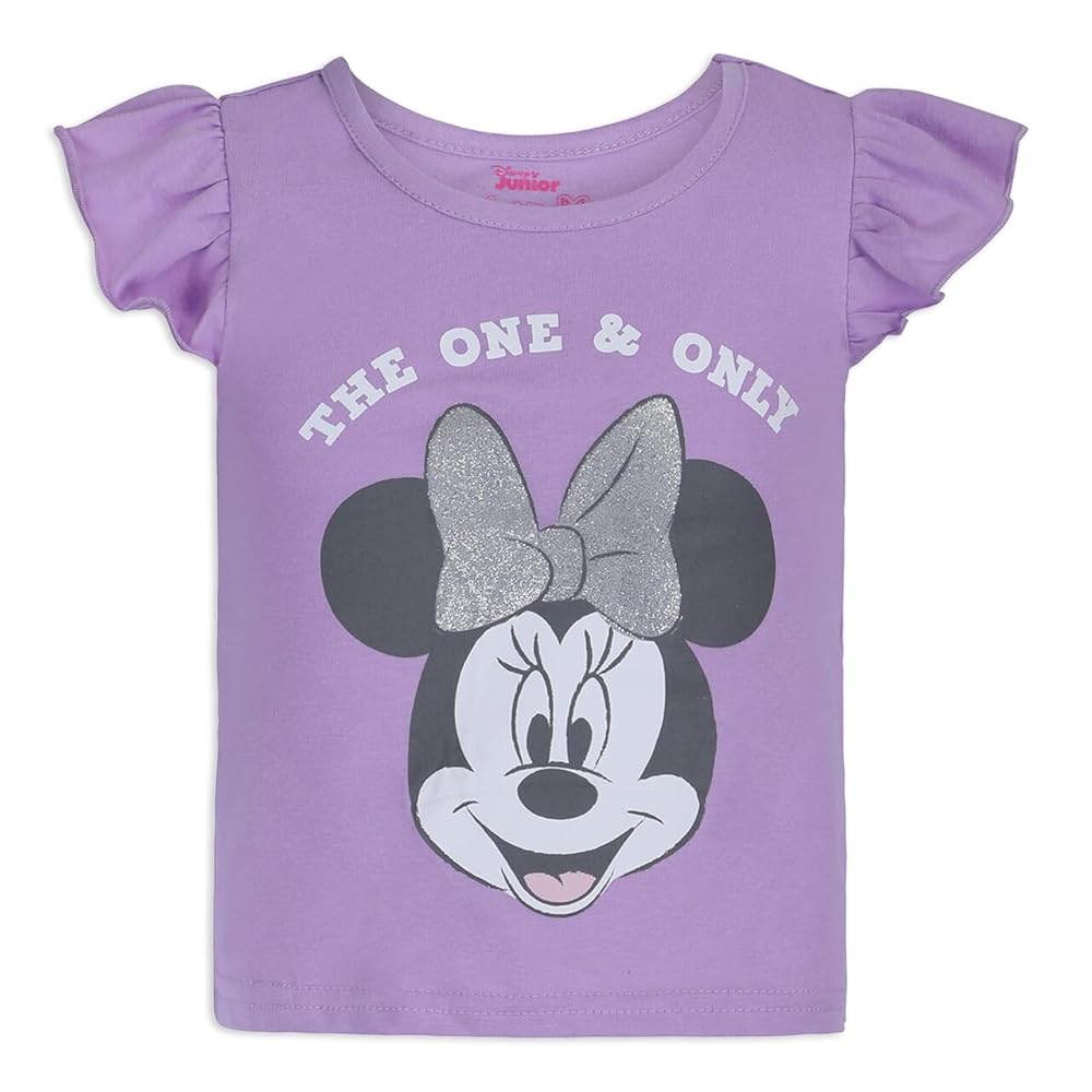 トップス minnie Amazon.com: Disney Minnie Mouse Girls' Short Sleeve Shirt